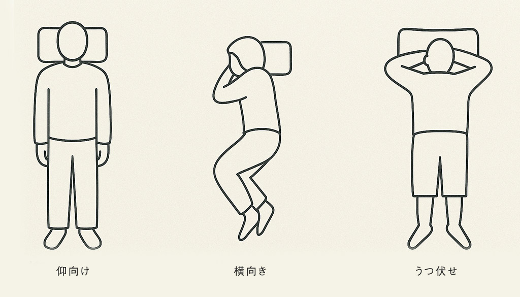 寝姿勢のイラスト